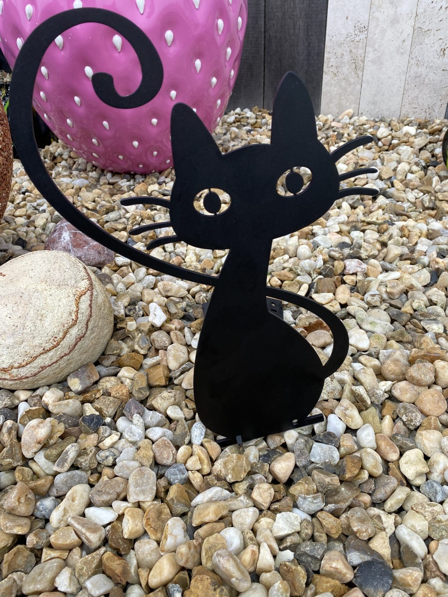 Chat “Simone” Petit Chat "Simone" en Acier Ozaé Graviers Déco