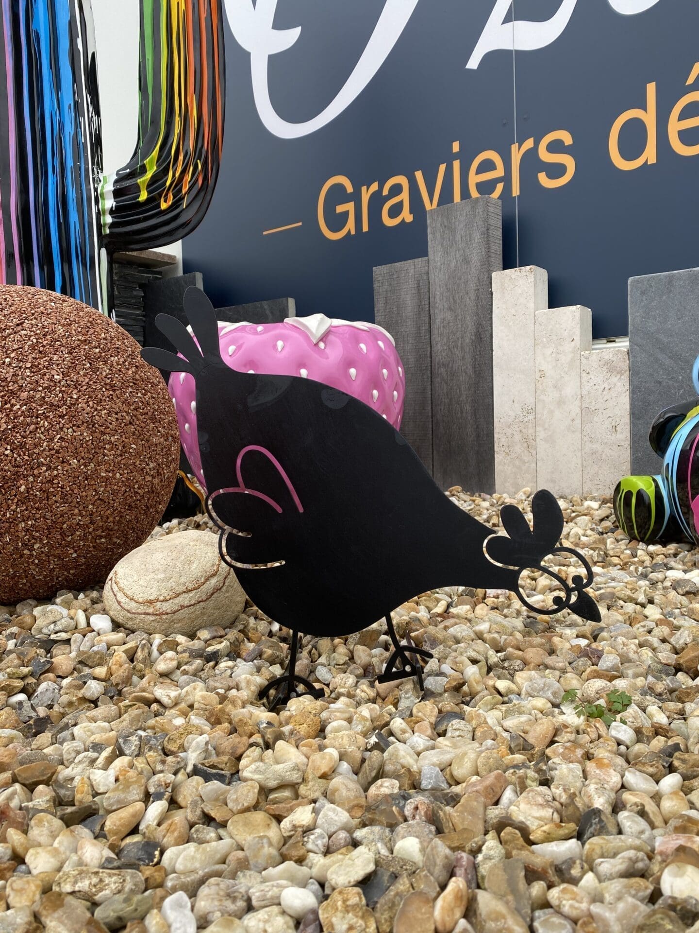 Poule "Suzette" en Acier Grande Poule "Suzette" en Acier Ozaé Graviers Déco