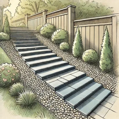Top 10 des idées d'aménagement avec des graviers décoratifs pour sublimer votre jardin 10 9. Utiliser escalier exterieur original