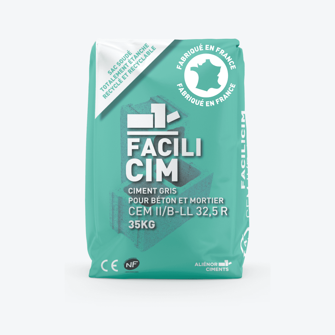 Sac Ciment FACILICIM 35 Kg - Ozaé Graviers Déco Ciment FACILICIM 35 Kg - Ozaé Graviers Déco, conditionné dans un sac étanche
