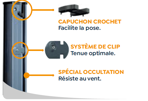 Poteau Grillage Rigide à Clips – Ozaé Graviers Déco Poteau Grillage Rigide à Clips - Ozaé Graviers Déco, fixation rapide pour clôture grillagée