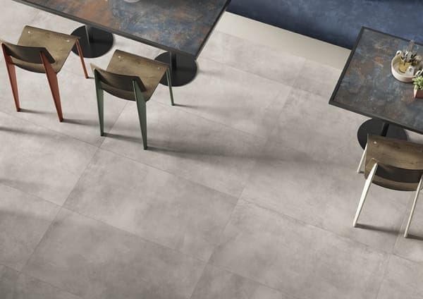 Dalle Céramique I.MAT – Square – Ozaé Graviers Déco Dalle Céramique I.MAT - Square, teinte gris clair effet béton lissé – Ozaé Graviers Déco
