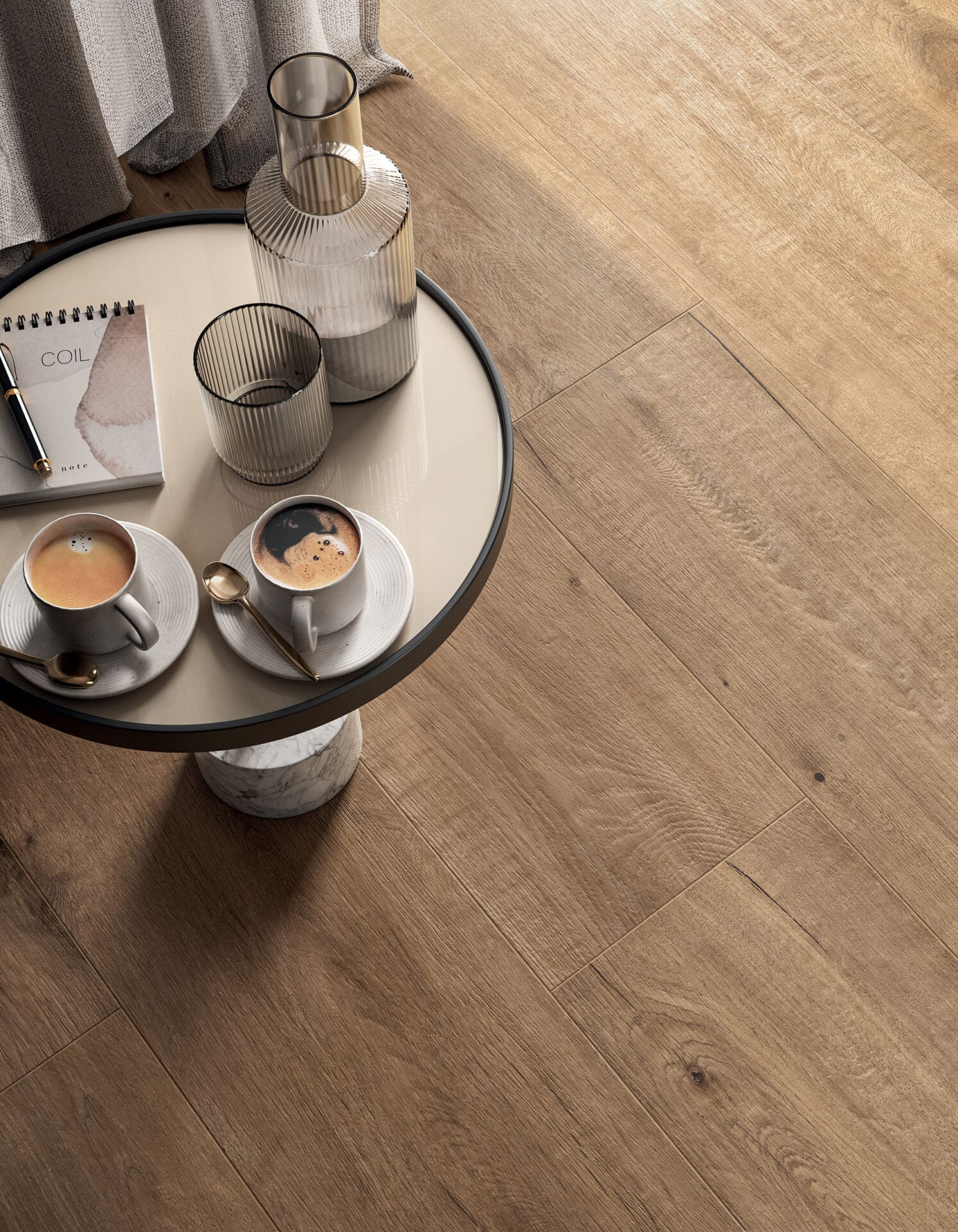 Dalle Céramique KAO – Spice – Ozaé Graviers Déco Dalle Céramique KAO Spice Ozaé Graviers Déco, dalle extérieure effet bois beige antidérapante