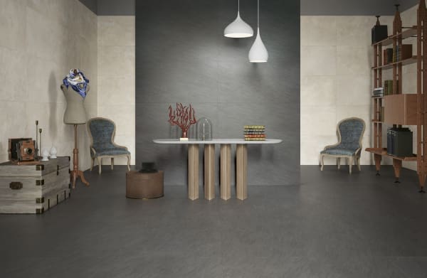 Dalle Céramique KEY MOOD – Shade – Ozaé Graviers Déco Dalle Céramique KEY MOOD - Shade gris foncé effet pierre – Ozaé Graviers Déco