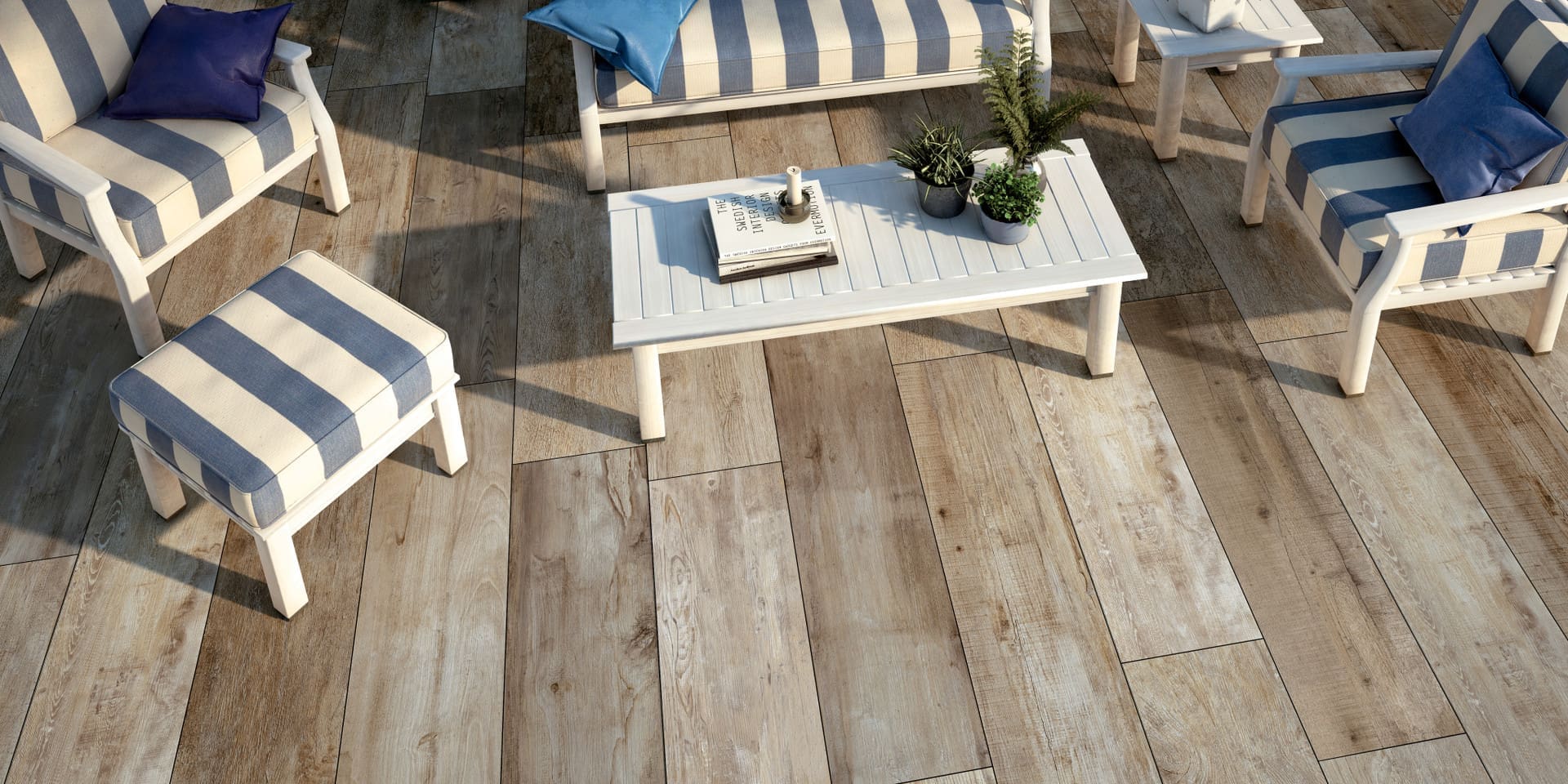 Dalle Céramique NOON – Daylight – Ozaé Graviers Déco Dalle Céramique NOON Daylight Ozaé Graviers Déco, dalle extérieure effet bois blanc cassé antidérapante