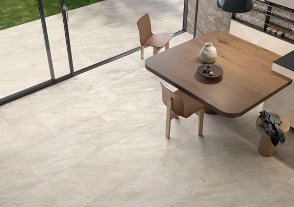 Dalle Céramique QUARTZ ESSENCE – Nest – Ozaé Graviers Déco Dalle Céramique QUARTZ ESSENCE - Nest beige effet pierre – Ozaé Graviers Déco